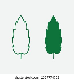 Green leaf icon vector logo design template