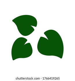 Green leaf icon vector template