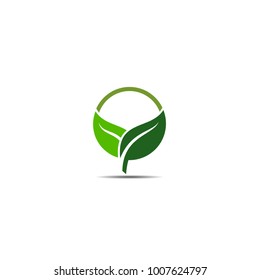 Green Leaf icon vewctor template