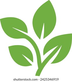 green leaf icons collections on white background vector illustrations