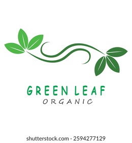 Green leaf icons design simple