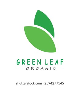 Green leaf icons design simple