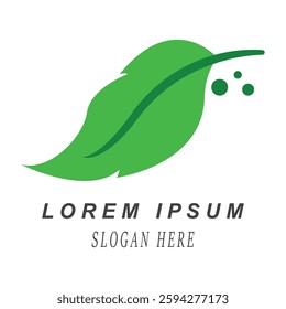 Green leaf icons design simple