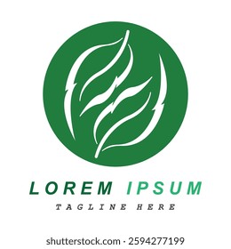 Green leaf icons design simple