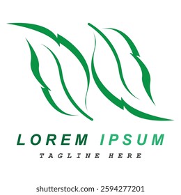 Green leaf icons design simple