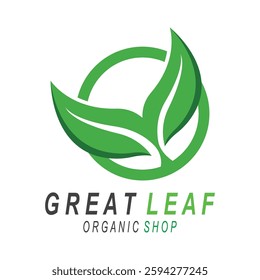 Green leaf icons design simple