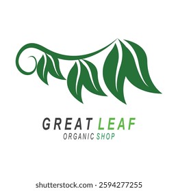 Green leaf icons design simple