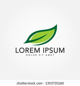 green leaf icons design template vector