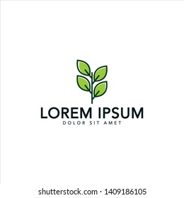 iconos de hoja verde plantilla de diseño vectorial
