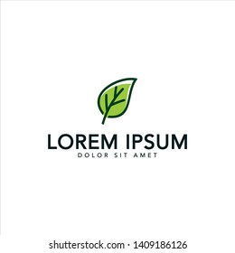 green leaf icons design template vector
