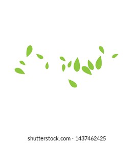 green leaf icons design template vector