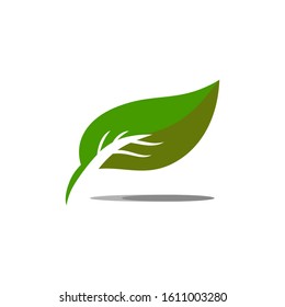green leaf icons design template vector