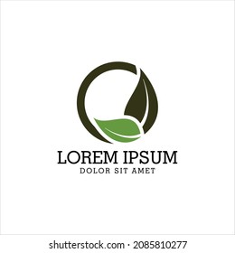 green leaf icons design template vector
