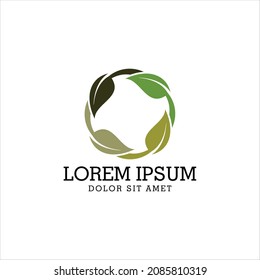 green leaf icons design template vector
