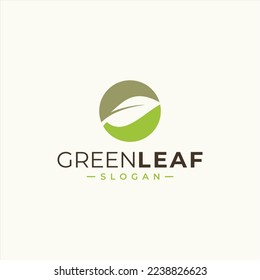 green leaf icons design template vector

