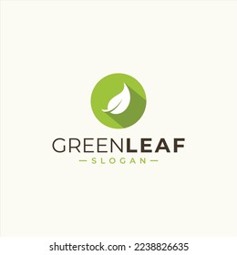 green leaf icons design template vector
