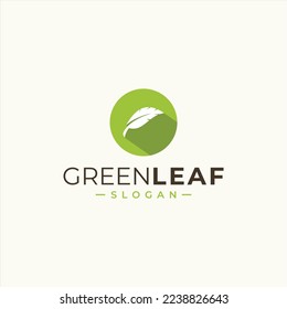 green leaf icons design template vector
