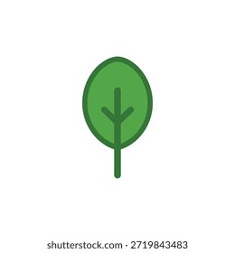 Green leaf icons. Leaves of trees and plants. Leaves icon.Elements design for natural, eco, bio, vegan labels. Vector illustration.