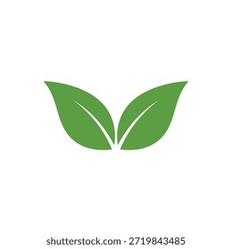 Green leaf icons. Leaves of trees and plants. Leaves icon.Elements design for natural, eco, bio, vegan labels. Vector illustration.