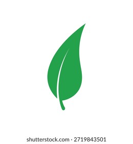 Green leaf icons. Leaves of trees and plants. Leaves icon.Elements design for natural, eco, bio, vegan labels. Vector illustration.
