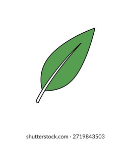 Green leaf icons. Leaves of trees and plants. Leaves icon.Elements design for natural, eco, bio, vegan labels. Vector illustration.