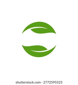 green leaf icons. Leaves of trees and plants. Leaves icon. Collection green leaf. Elements design for natural, eco, bio, Simple green leaf eco friendly logo