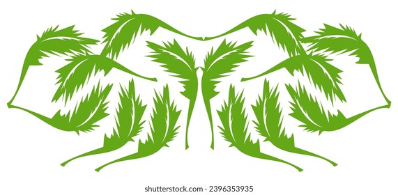 Green leaf icons set. Leaves icon on isolated background. Collection green leaf. Vector Isolated