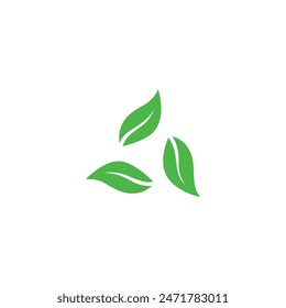 Grüne Blatt-Symbole gesetzt. Belässt das Symbol auf isoliertem Hintergrund. Kollektion grünes Blatt. Elemente Design für natürliche, ökologische, vegane, Bio-Labels. Vektorillustration .Blatt-Symbol Vektorgrafik, Farbe, Abbildung,