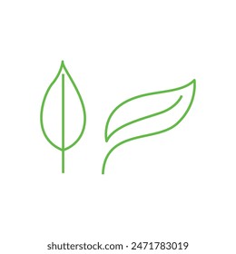 Conjunto de iconos de hoja verde. Deja el icono en el fondo aislado. Hoja verde colección. Elementos de diseño para etiquetas naturales, ecológicas, veganas, bio. Ilustración vectorial .leaf icono Vector, color, ilustración,