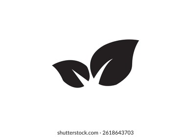 Green leaf icons set. Leaves icon on isolated background. Collection green leaf. Elements design for natural, eco, vegan, bio labels. Vector illustration EPS 10