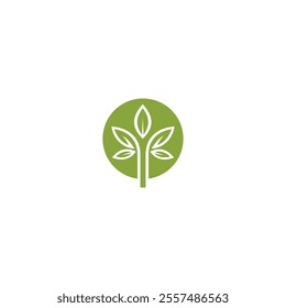 green leaf illusion logo icon nature vector