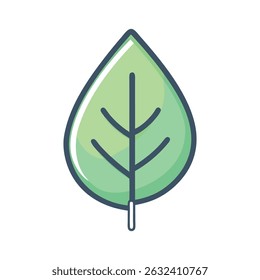 Green Leaf Illustration Design Template