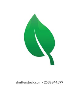 grüne Blatt-Illustration Farbverlauf-Symbol 