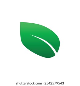 grüne Blatt-Illustration Farbverlauf-Symbol 
