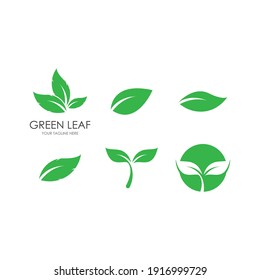 Diseño del logotipo de la naturaleza de la ilustración verde