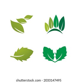 Diseño del logotipo de la naturaleza de la ilustración verde