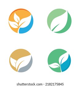 Diseño del logotipo de la naturaleza de la ilustración verde