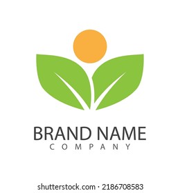 Diseño del logotipo de la naturaleza de la ilustración verde