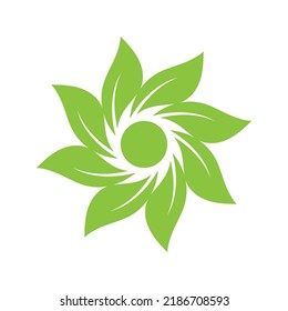 Diseño del logotipo de la naturaleza de la ilustración verde