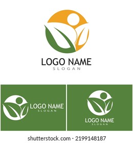 Diseño del logotipo de la naturaleza de la ilustración verde