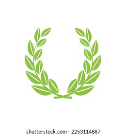 Green leaf illustration nature logo and symbol design