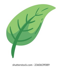 green leaf illustration vector isolated