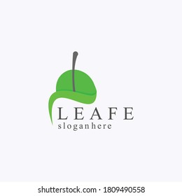 ilustración de hoja verde. diseño de logotipo vectorial