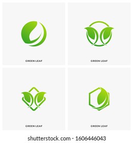 Green Leaf Illustration Vector Template. Suitable for Creative Industry, Multimedia, entertainment, Educations, Shop, and any related business