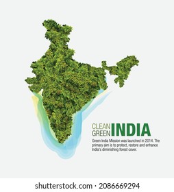 GREEN LEAF INDIA MAP GEOGRAPHY