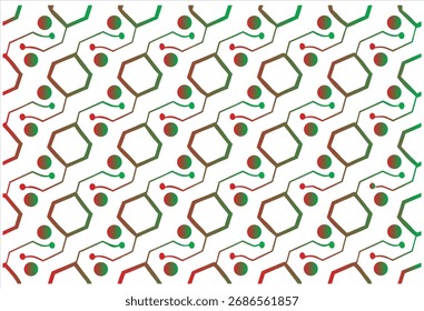 Green Leaf Inspired Decorative Seamless Pattern