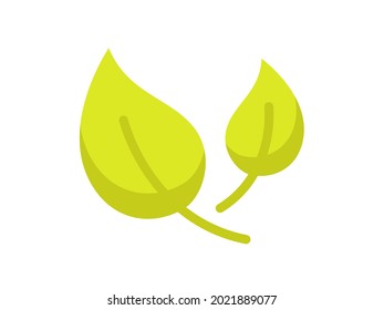 hoja verde hojas eco un único icono aislado con estilo plano