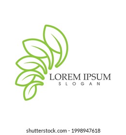 hojas de hoja verde logotipo elemento de naturaleza vector