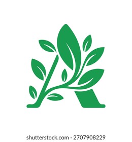 Carta de folha verde um modelo de vetor design