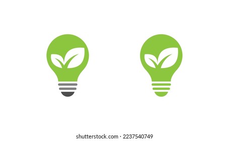 Logo der grünen Leuchtstofflampe, Vektorgrafik